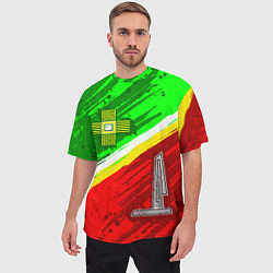 Футболка оверсайз мужская Флаг Зеленограадского АО, цвет: 3D-принт — фото 2