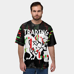 Футболка оверсайз мужская Трейдинг быков и медведей, цвет: 3D-принт — фото 2