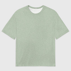 Мужская футболка оверсайз Однотонный серо-зелёный текстура