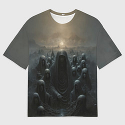 Футболка оверсайз мужская Пилигримы в балахонах, цвет: 3D-принт