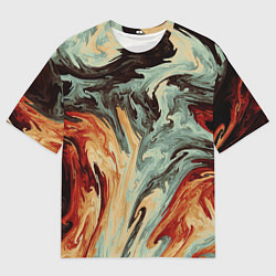 Футболка оверсайз мужская Песчаные волны, цвет: 3D-принт