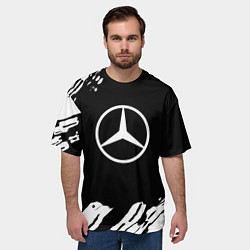 Футболка оверсайз мужская Mercedes benz краски спорт, цвет: 3D-принт — фото 2