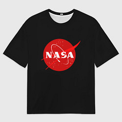 Футболка оверсайз мужская NASA redlogo space usa, цвет: 3D-принт