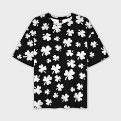 Мужская футболка оверсайз Black clover pattern anime