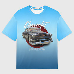 Футболка оверсайз мужская Американский классический автомобиль Chevrolet Bel, цвет: 3D-принт