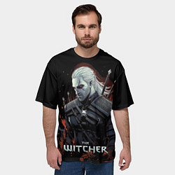 Футболка оверсайз мужская Ведьмак Геральт из Ривии, цвет: 3D-принт — фото 2