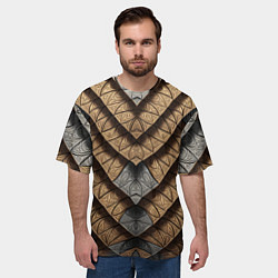 Футболка оверсайз мужская Броненосец, цвет: 3D-принт — фото 2