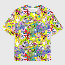 Футболка оверсайз мужская Hip Hop Graffiti, цвет: 3D-принт