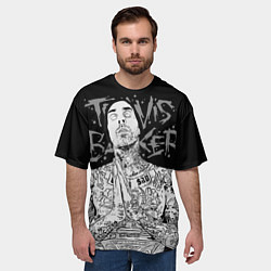 Футболка оверсайз мужская Трэвис Баркер, цвет: 3D-принт — фото 2