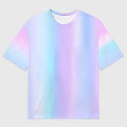 Мужская футболка оверсайз Градиент матовый светлый