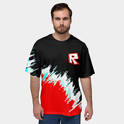 Футболка оверсайз мужская Roblox краски текстура, цвет: 3D-принт — фото 2