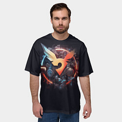 Футболка оверсайз мужская Символ покемона, цвет: 3D-принт — фото 2