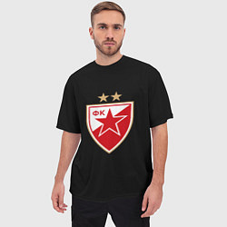 Футболка оверсайз мужская Црвена Звезда logo fc, цвет: 3D-принт — фото 2