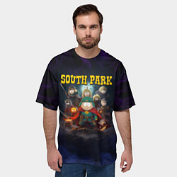 Футболка оверсайз мужская Картмен и волшебная команда, цвет: 3D-принт — фото 2