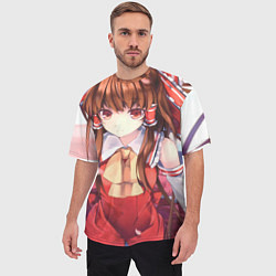 Футболка оверсайз мужская Touhou Project Рейму Cute, цвет: 3D-принт — фото 2
