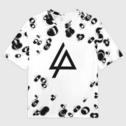 Футболка оверсайз мужская Linkin park краски текстура, цвет: 3D-принт