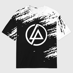 Футболка оверсайз мужская Linkin Park - black and white, цвет: 3D-принт