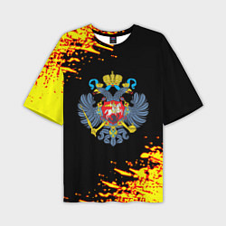 Футболка оверсайз мужская Герб краски россия, цвет: 3D-принт