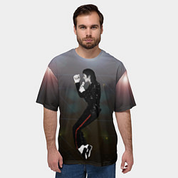 Футболка оверсайз мужская Michael Jackson в прыжке, цвет: 3D-принт — фото 2