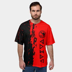 Футболка оверсайз мужская Ведьмак краска абстракция, цвет: 3D-принт — фото 2