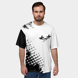Футболка оверсайз мужская Алиса краски текстура, цвет: 3D-принт — фото 2