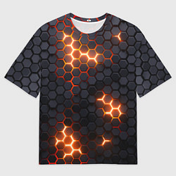 Футболка оверсайз мужская Неоновый желтый, цвет: 3D-принт