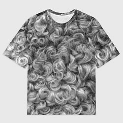 Мужская футболка оверсайз Кудрявая шерсть баранов