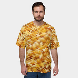 Футболка оверсайз мужская Кукурузный абстрактный эффект, цвет: 3D-принт — фото 2
