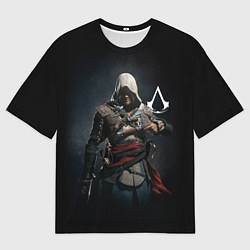 Футболка оверсайз мужская Эдвард Кенуей Assassins black flag, цвет: 3D-принт