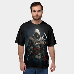 Футболка оверсайз мужская Эдвард Кенуей Assassins black flag, цвет: 3D-принт — фото 2