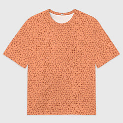 Мужская футболка оверсайз Текстура однотонный тёмно-персиковый