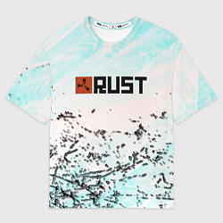 Футболка оверсайз мужская Rust game текстура, цвет: 3D-принт