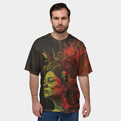 Футболка оверсайз мужская Кибернетическая дива, цвет: 3D-принт — фото 2