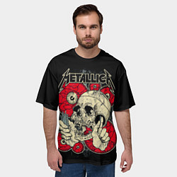 Футболка оверсайз мужская Металлика - жребий, цвет: 3D-принт — фото 2