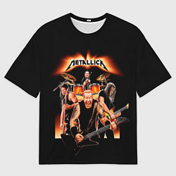 Футболка оверсайз мужская Металлика группа, цвет: 3D-принт
