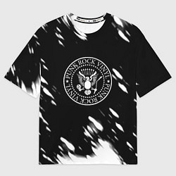 Футболка оверсайз мужская Ramones краски, цвет: 3D-принт