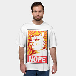 Футболка оверсайз мужская Nope - cat, цвет: 3D-принт — фото 2