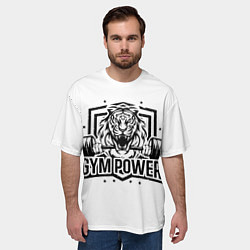 Футболка оверсайз мужская Сила тренажерки, цвет: 3D-принт — фото 2