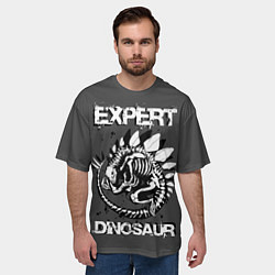 Футболка оверсайз мужская Dinosaur expert, цвет: 3D-принт — фото 2