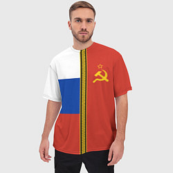 Футболка оверсайз мужская Россия и СССР, цвет: 3D-принт — фото 2