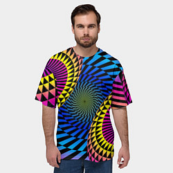Футболка оверсайз мужская Абстрактный узор, цвет: 3D-принт — фото 2