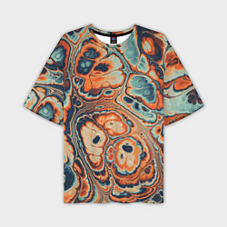 Мужская футболка оверсайз Абстрактный разноцветный узор