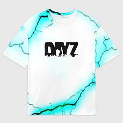 Футболка оверсайз мужская Dayz текстура молнии, цвет: 3D-принт