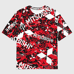 Футболка оверсайз мужская Mitsubishi - chaos style, цвет: 3D-принт
