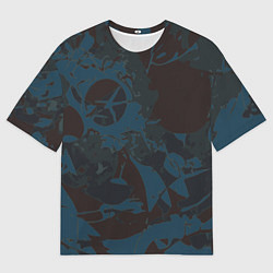Футболка оверсайз мужская Абстрактный камуфляж, цвет: 3D-принт