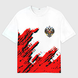 Футболка оверсайз мужская Россия герб империя, цвет: 3D-принт