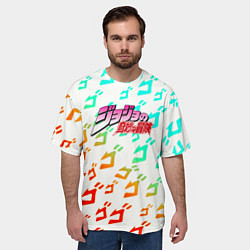 Футболка оверсайз мужская JoJo Bizarre pattern, цвет: 3D-принт — фото 2