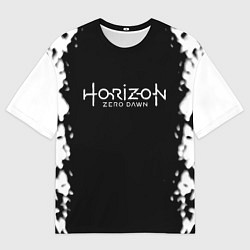 Футболка оверсайз мужская Horizon zero dawn краски белые, цвет: 3D-принт