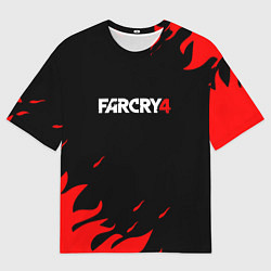 Футболка оверсайз мужская Фаркрай текстура огня, цвет: 3D-принт