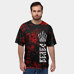 Футболка оверсайз мужская Символ печать велеса - русь, цвет: 3D-принт — фото 2